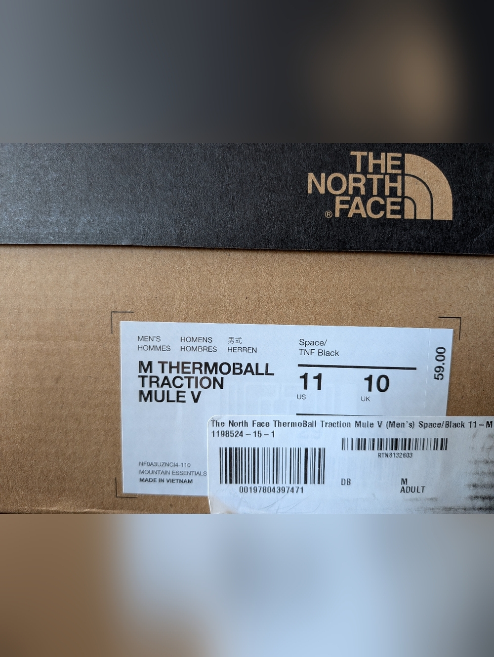 The North Face M Thermoball Traction Mule V Space/Black - Picture 6 of 6